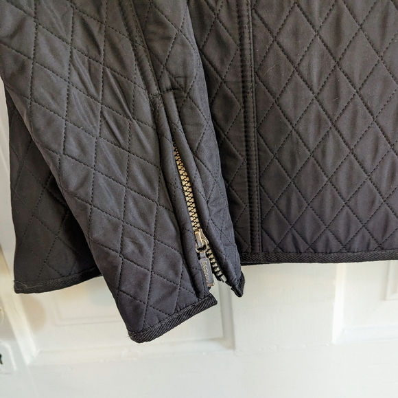 Barbour International Quilted Jacket Black Size 6 - Picture 5 of 9